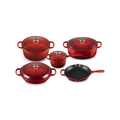 Signature 9-Piece Cookware Set Cerise