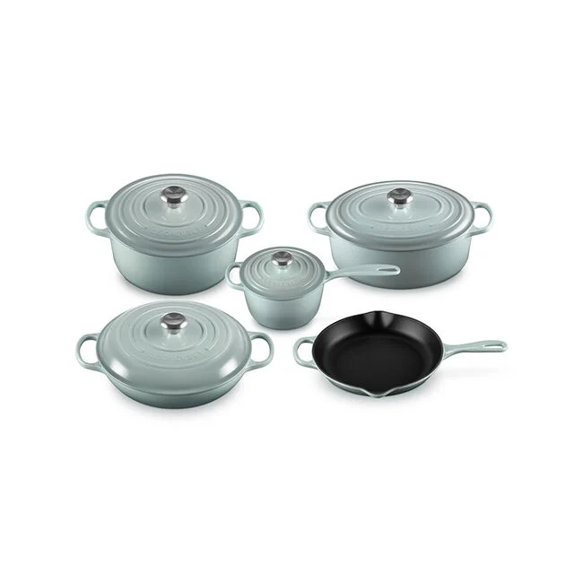 Signature 9-Piece Cookware Set Sea Salt