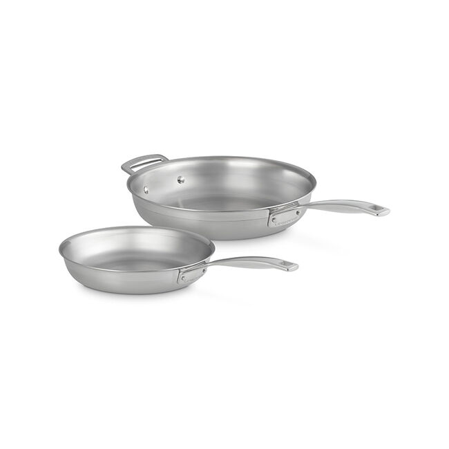 Classic Stainless Steel 2-Piece Frying Pan Set